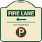 Signmission Fire Lane No Parking W/ No Parking & Left Arrow Heavy-Gauge Alum Sign, 18" x 18", TG-1818-24012 A-DES-TG-1818-24012 - alternate 1